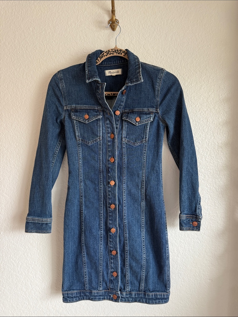 Madewell Indigo Button-Front Denim Dress